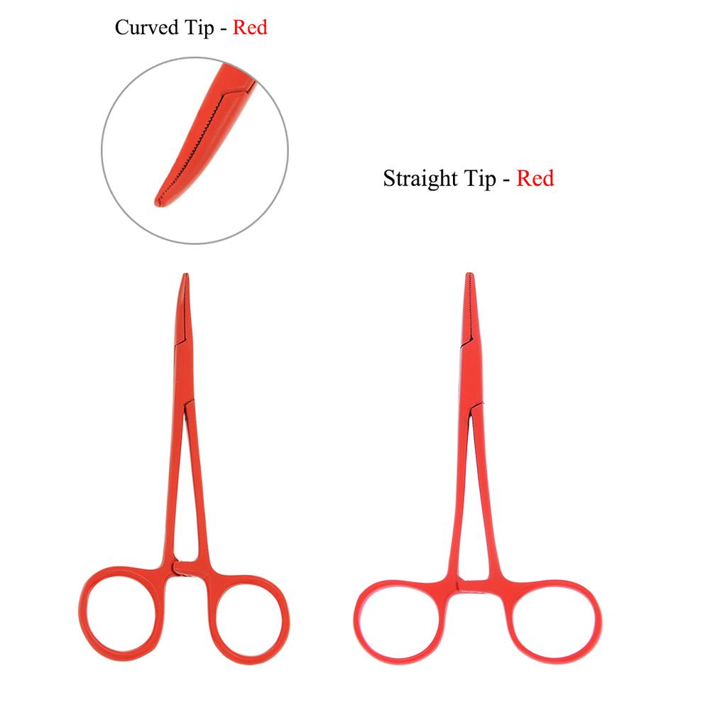 Animals Straight Trauma Hemostat  Stainless Clamp Color Grooming Veterinary Tools Suitable for Surgical Wound Cleaning