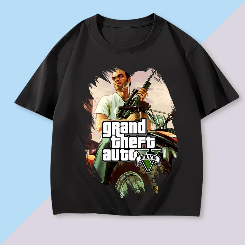 Grand Theft Auto 6 S-3XL Tee Adult Cartoon T-Shirt Women Men Cotton Style Fashion Trend for Game Fans 2026