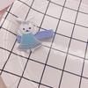 Adorable Cartoon Rabbit Hair Clips for Kids - Embroidered Bangs & Side Clips