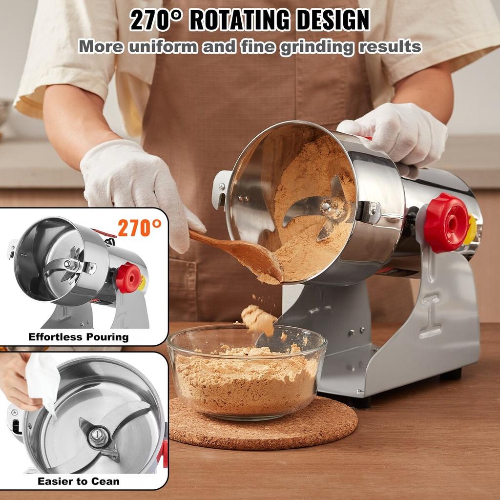 750g Commercial Spice Grinder Electric Grain Mill Grinder High Speed