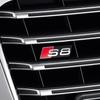 Audi ABS Plastic Car Front Grille Badge Emblem For Audi S3 S4 S5 S6 S7 S8 Exterior Modification Accessories Decoration Badge