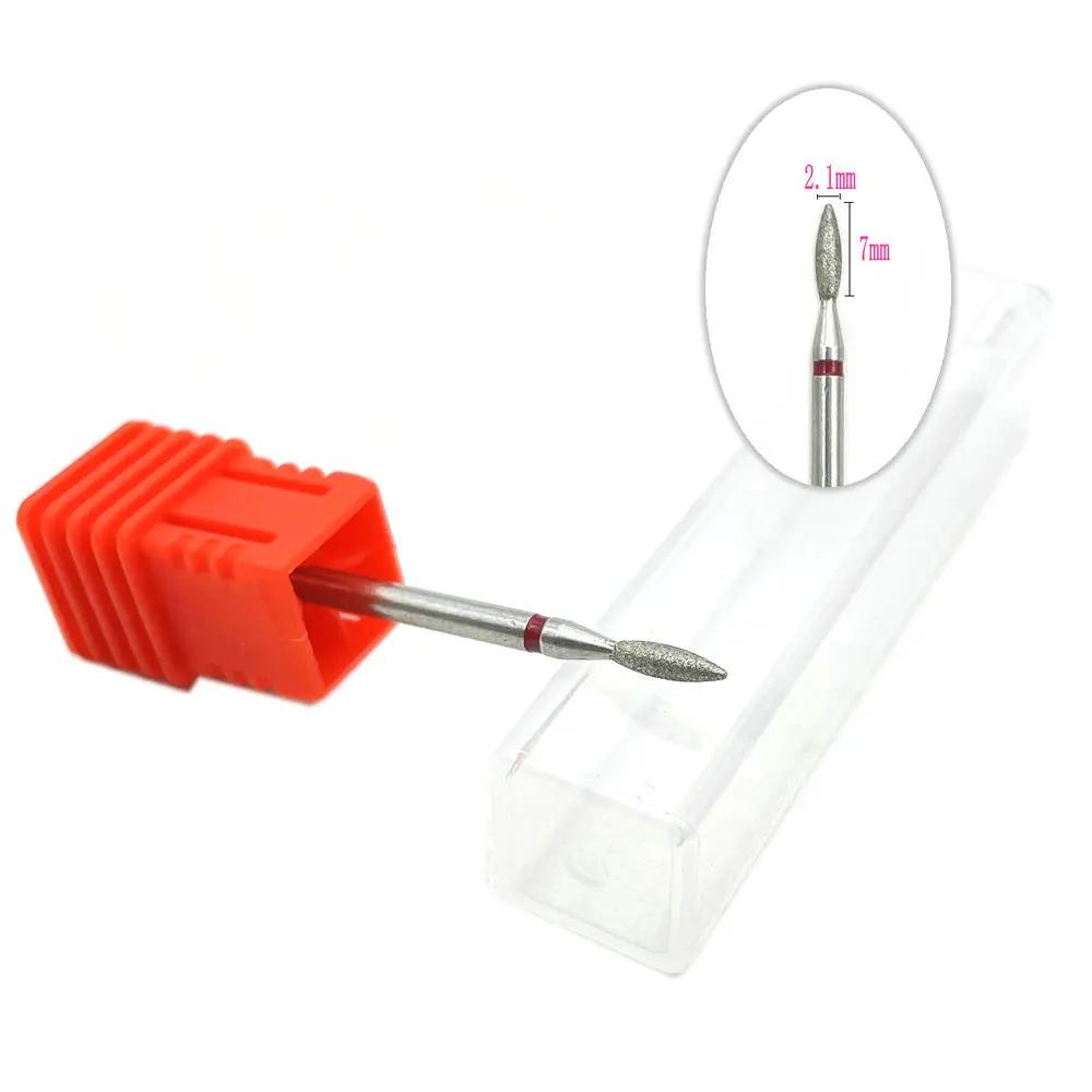 20pcs Diamond Nail Drill Milling Cutter for Manicure Rotary Bits Cuticle Clean Accessory Dental Diamond Burs Polisher 2.35mm