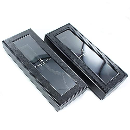 Christian Paul Pair Watch Storage Box, RAW & Marble Collection, Black and Baby Pink Leather, RBR4308MRL-02