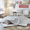 IKEHIKO Kotatsu Futon, Square, Lapierce, Snow White, Approx. 190 X 190cm, Solid Color, Soft, Fluffy, Feminine Design #6843209