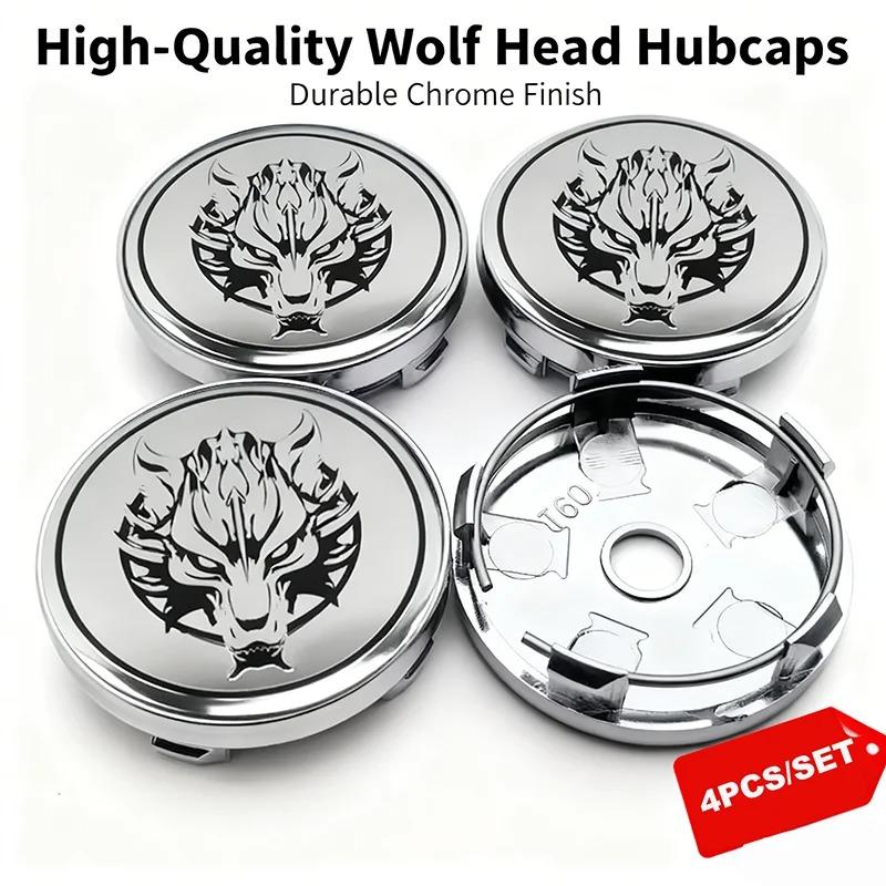 4 Stück 55mm 65mm Wolf Emblem Auto Radnabenkappen Felgennabendeckel Für HONDA Volkswagen Mitsubishi Nissan Audi