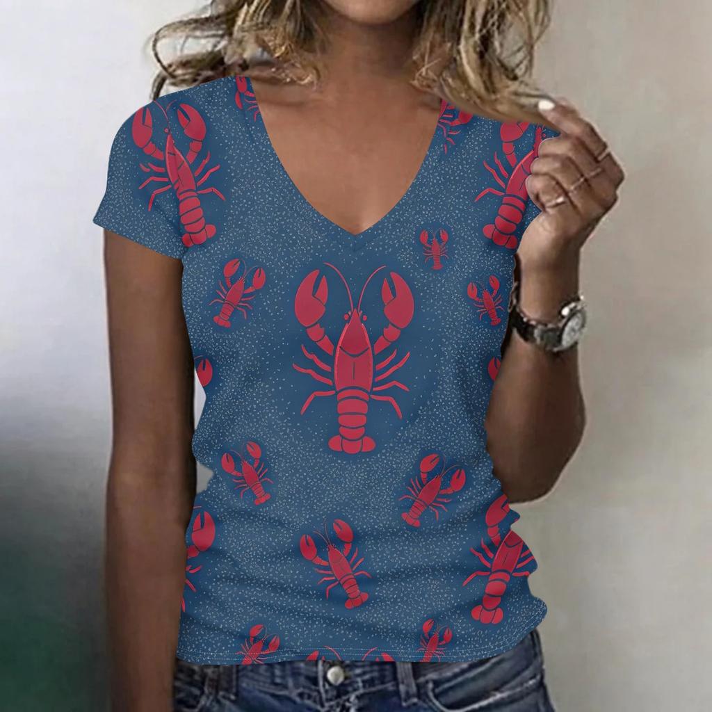 Women's Casual Print Top Blouse for Summer Everyday Wear