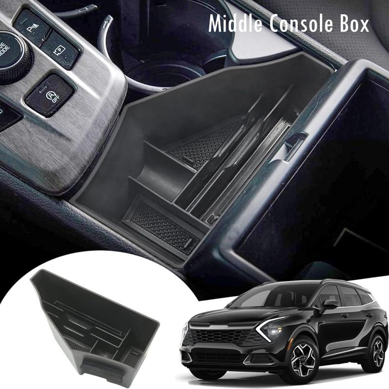 Center Console Organizer For Kia Sportage NQ5 Hybrid 2023 2024 with Electronic Transmission ONLY Armrest Storage Box Middle Tray