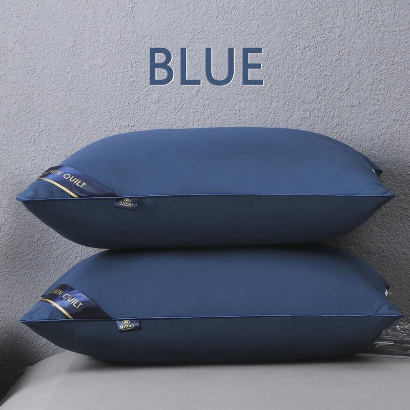 Orthopedic Cervical Support Pillow Adults Medium Height 20-25cm Hollow Fiber Fill Breathable Polyester-Cotton Cover Single