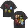 Rapper Bad Bunny Album Cover Washed Vintage T-shirt Debi Tirar Mas Fotos DTMF T Shirts Men Fashion Hip Hop Short Sleeve T-shirts