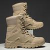 Men's Tactical Mid-Top Combat Boots: Large Size, Outdoor Hiking & Mountaineering, Anti-Collision