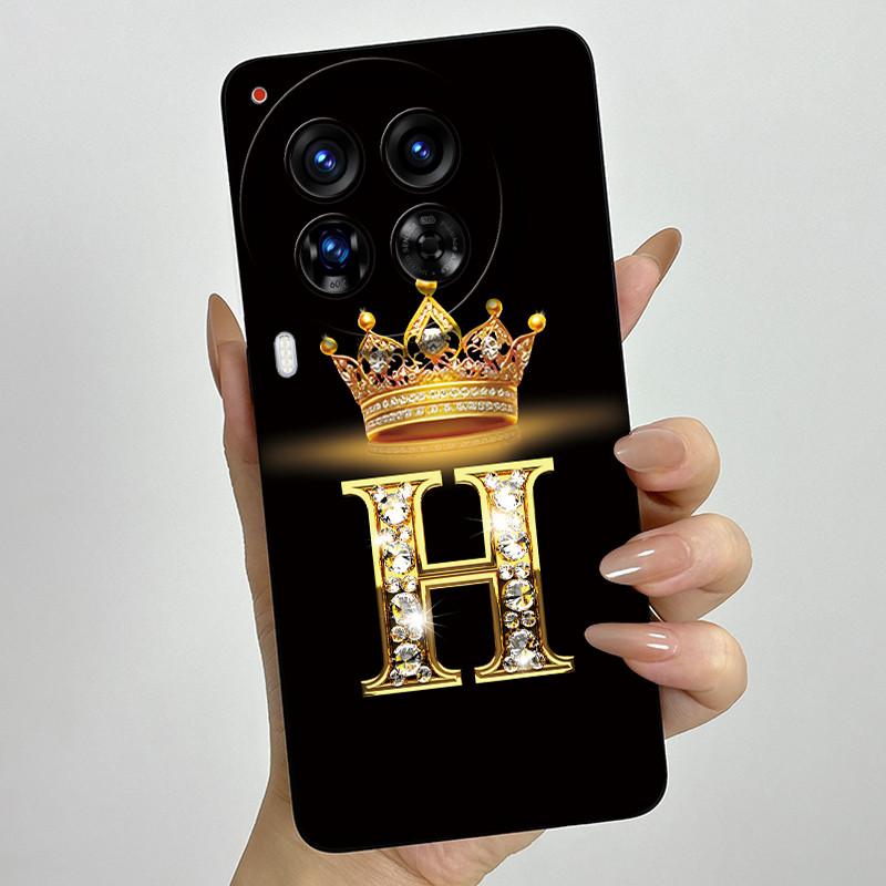 Camon30 Phone Case For Tecno Camon 30 Pro Premier 5G Casing Crown Letters Liquid Silicone Protection Back Cover Anti Slip Funda
