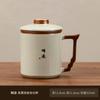 Ru kiln mug gift box ceramic teacup with lid office water cup for teacher company activities