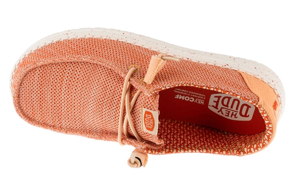 Hey Dude Wendy Stretch Sox, Womens orange Sneakers