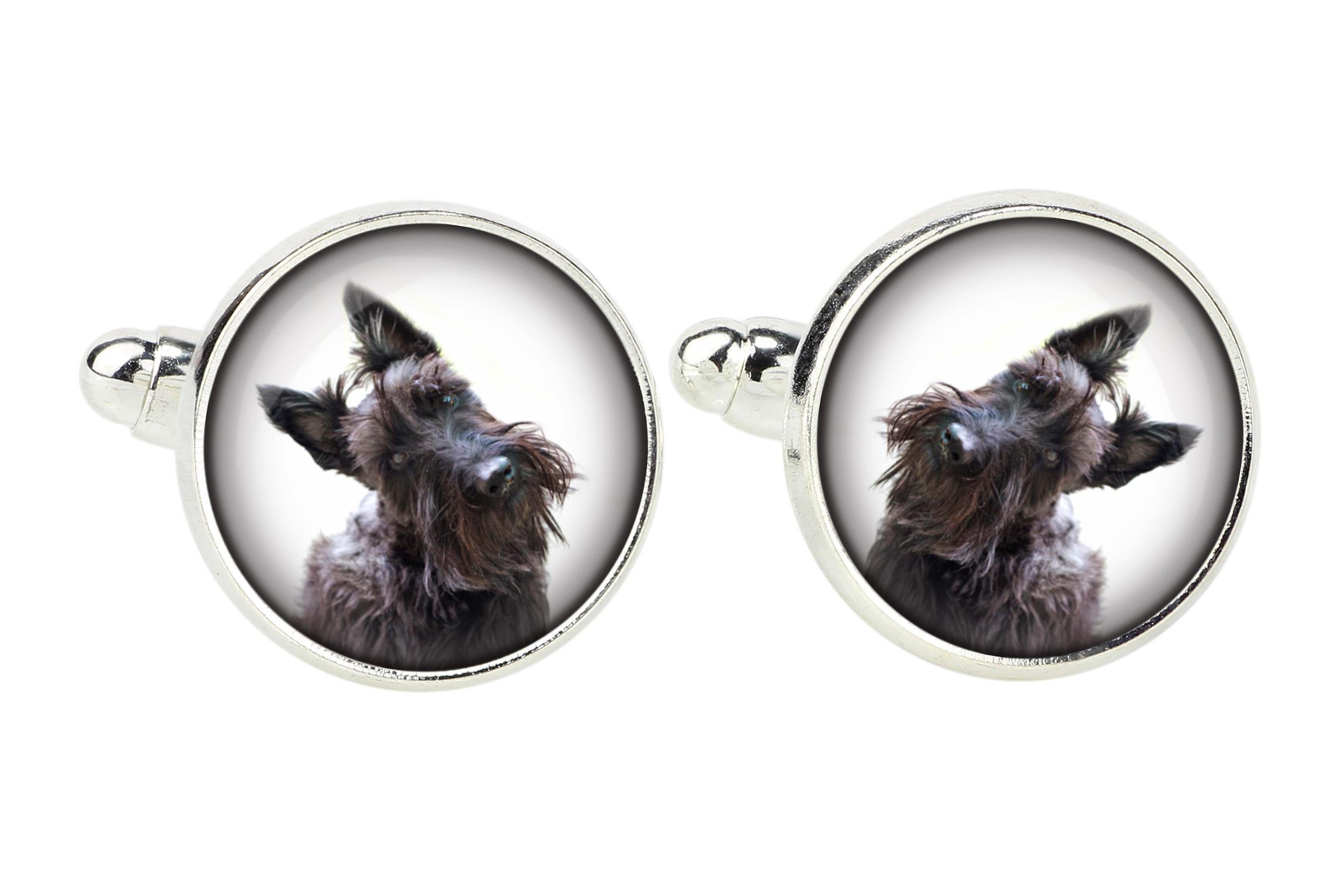 

Scottish terrier, Aberdeen Terrier, Scottie, Aberdeenie - cufflinks, a shirt accessory, a shirt pendant from the Art-Dog brand срібний