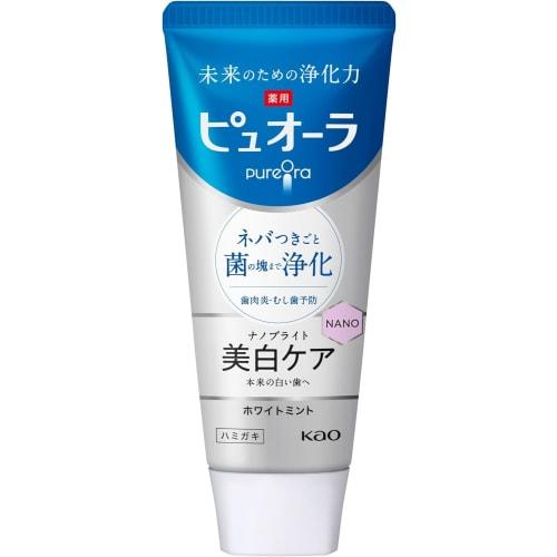 Pyuora Nano Bright Medicated Toothpaste, Whitening, 115g (6 packs)