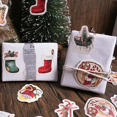 Pacote de adesivos de Feliz Natal DIY Papelaria decorativa Álbum Diário Copo Caderno Celular Brinquedo Scrapbook