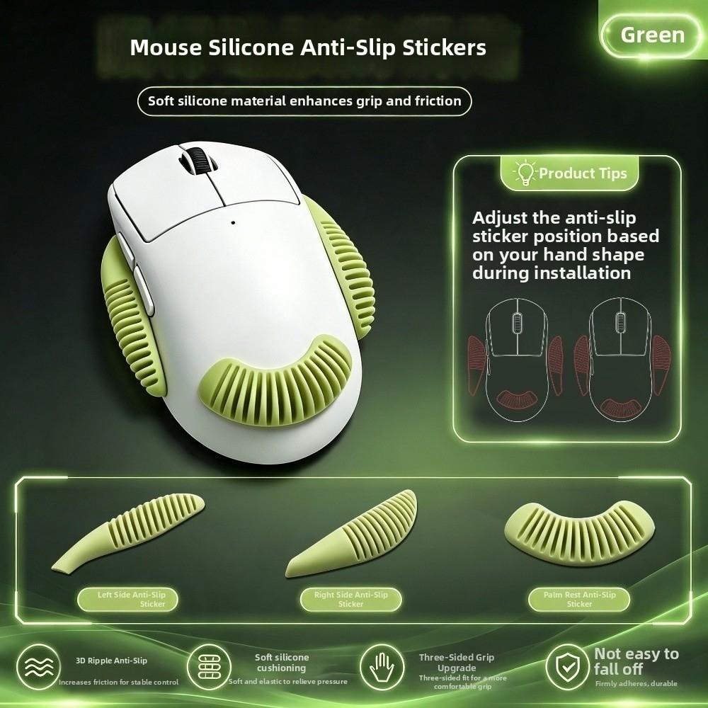 3pcs/Set Self Adhesive Mouse Grip Stickers for Logitech and Razer Computer Gaming Mouse