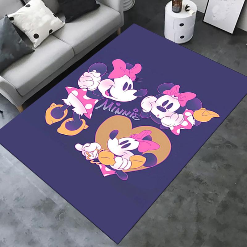 Office Rug Minnie Mouse, Disney theme 3D Printed Anti-Slip Rug-Machine Washable for Living Room