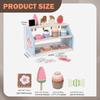 Play Desserts Food Set Pretend Kitchen Toy Education with Wooden Stand Toys Ice