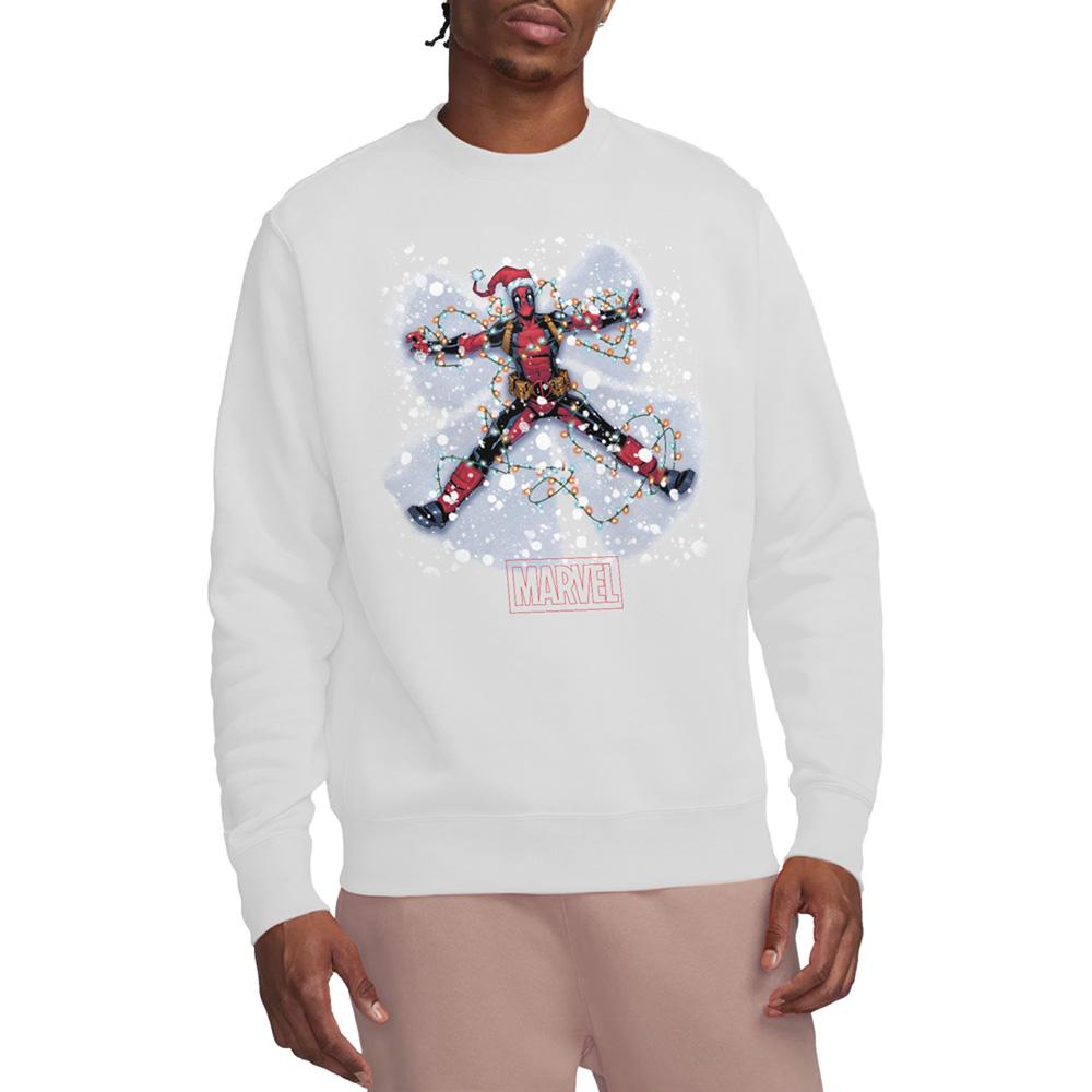 Deadpool Unisex Adult Deadpool Snow Angels Christmas Sweatshirt