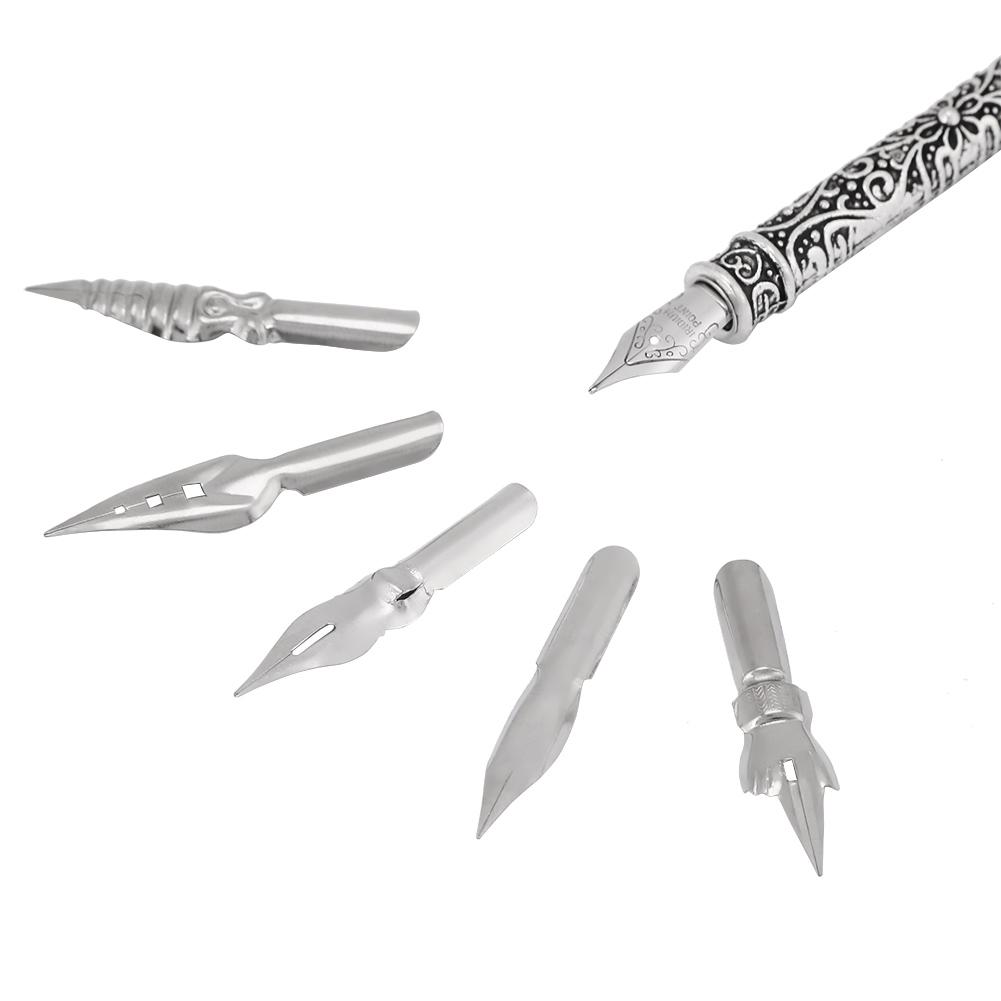 

Английское перо для каллиграфии, перо для письма, набор для письма, канцелярская подарочная коробка с 5 перьями, синий