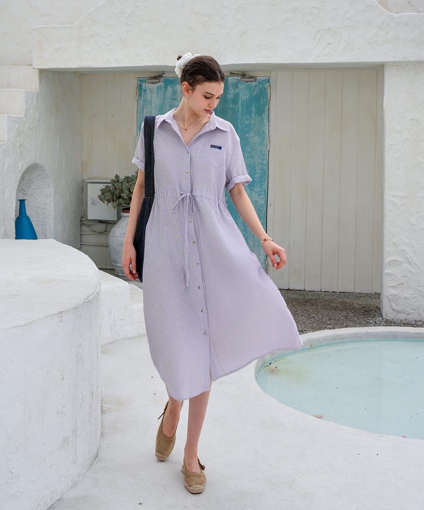PIGMENT Striped Shirt Dress (Kyop2602010)