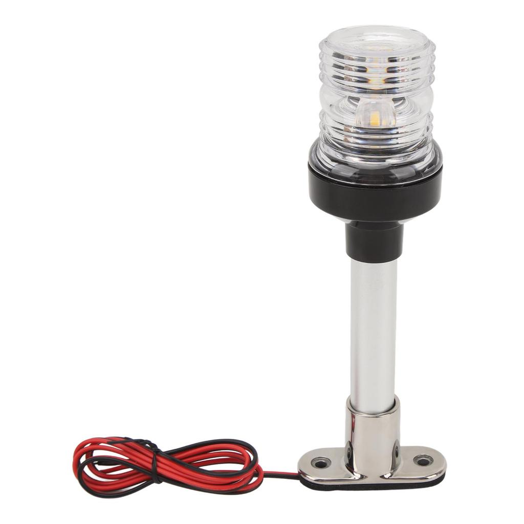 8 Inch Boat Stern Light IP66 Waterproof Over 2NM Visibility Stainless Steel Base Round Boat Anchor Light for Fishing