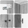 Wall Mounted Cabinet Grey Sonoma 59 x 31 x 60 cm Particleboard