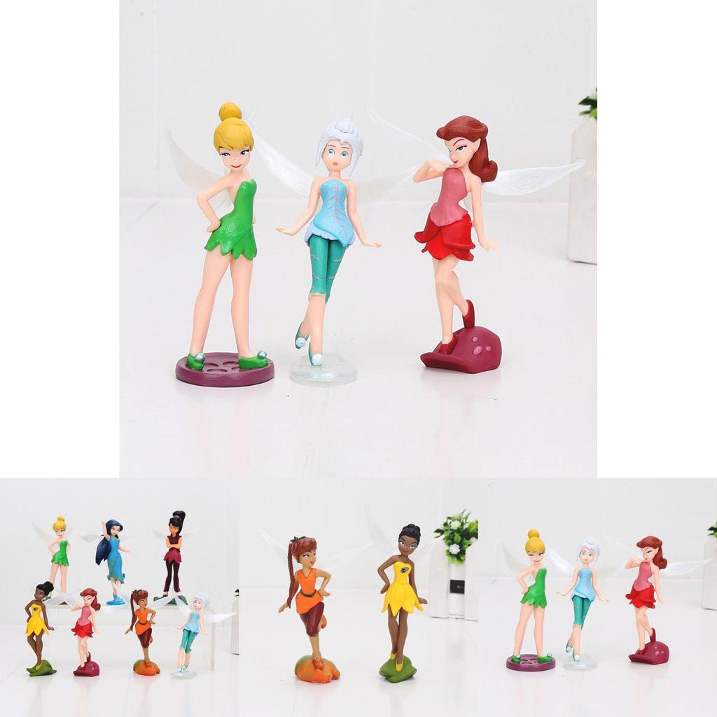 Charming 7 Pcs Tinkerbell Tinker Bell Fairy Action Figures For Kids With Stands