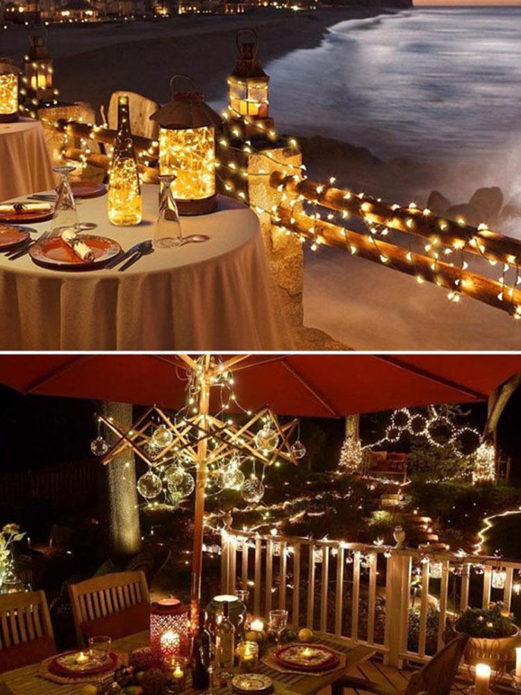 Dimmable USB Remote LED Fairy Lights - Copper Wire for Christmas, Holidays, Rooms, Outdoors, and Camping