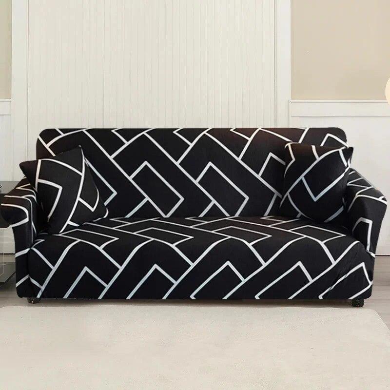 Capa de sofá impressa estiramento capas de sofá loveseat slipcovers para 2 lugares almofada lavável sala de estar protetor de móveis
