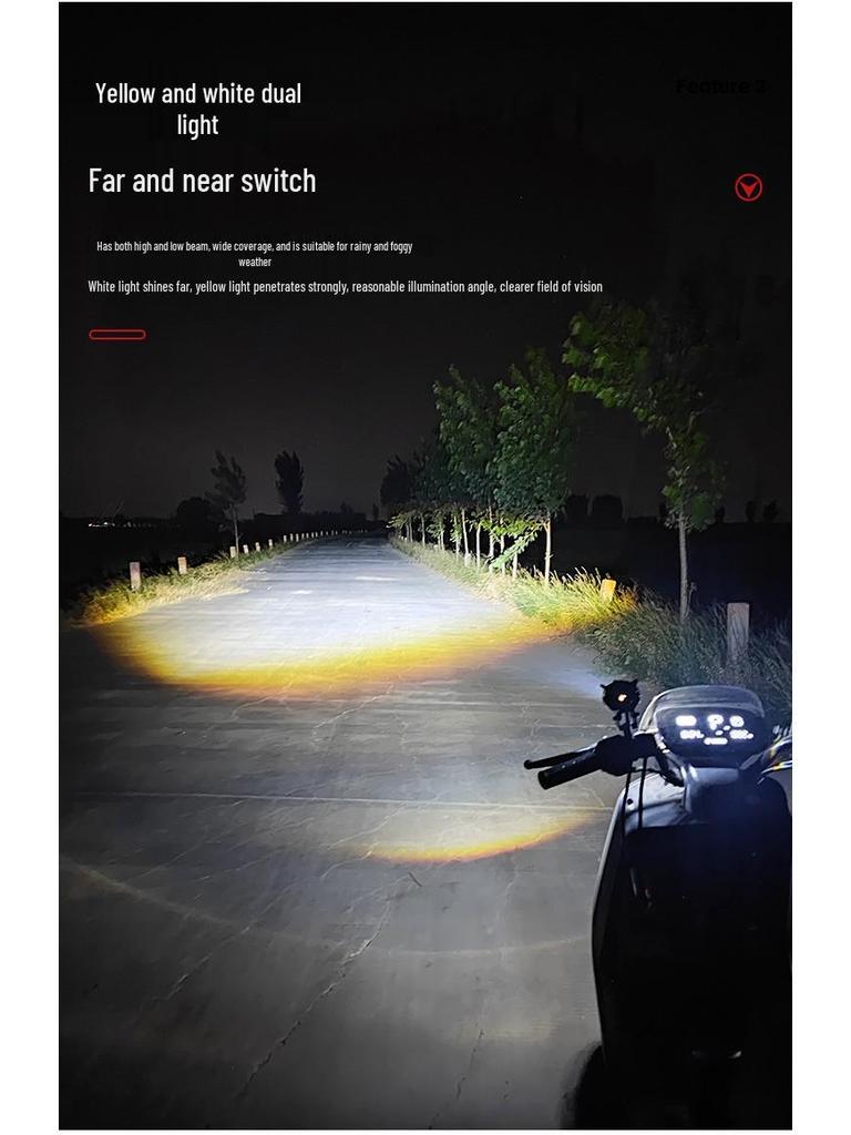 Owl Dual-Color LED Motorcycle Laser Spotlight Bulb