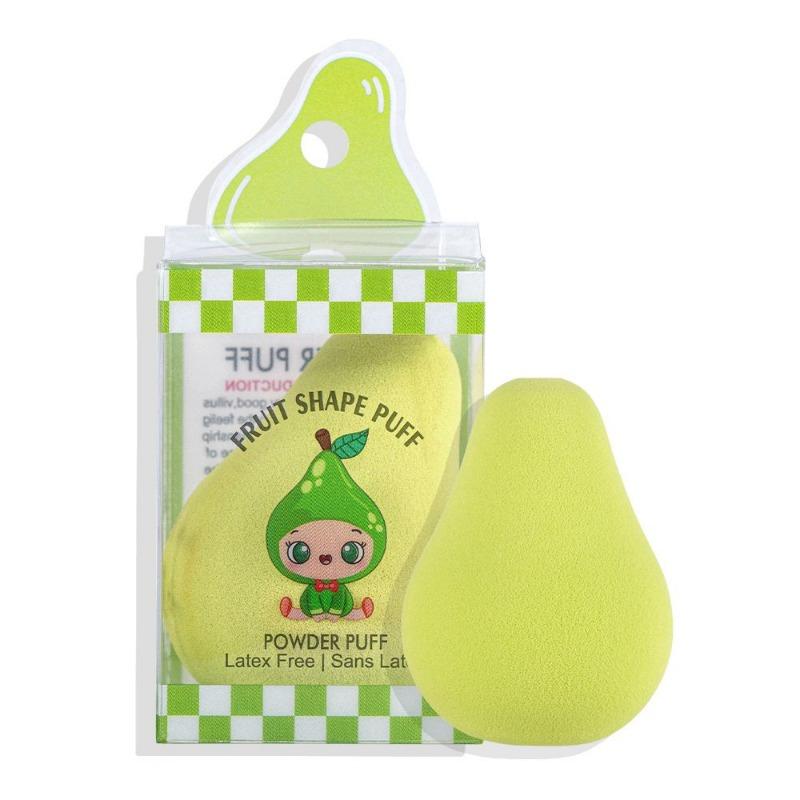 Houppette à poudre en forme de fruit pour maquillage du visage, poudre non comestible, outil de beauté humide et sec, œuf de beauté