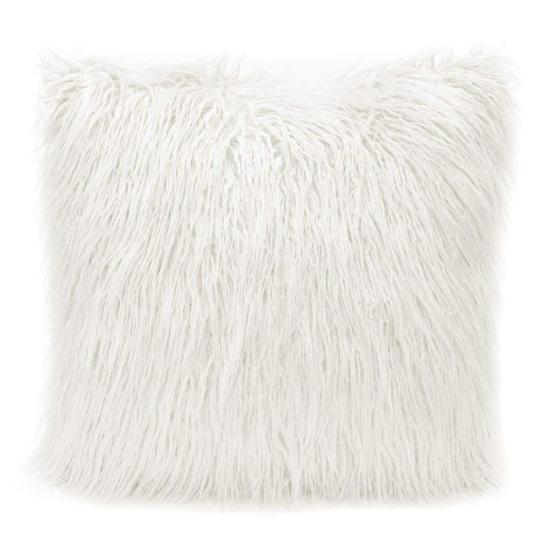 

Плюшевая пушистая мягкая наволочка, чехол для подушки, декор для спальни и гостиной белый