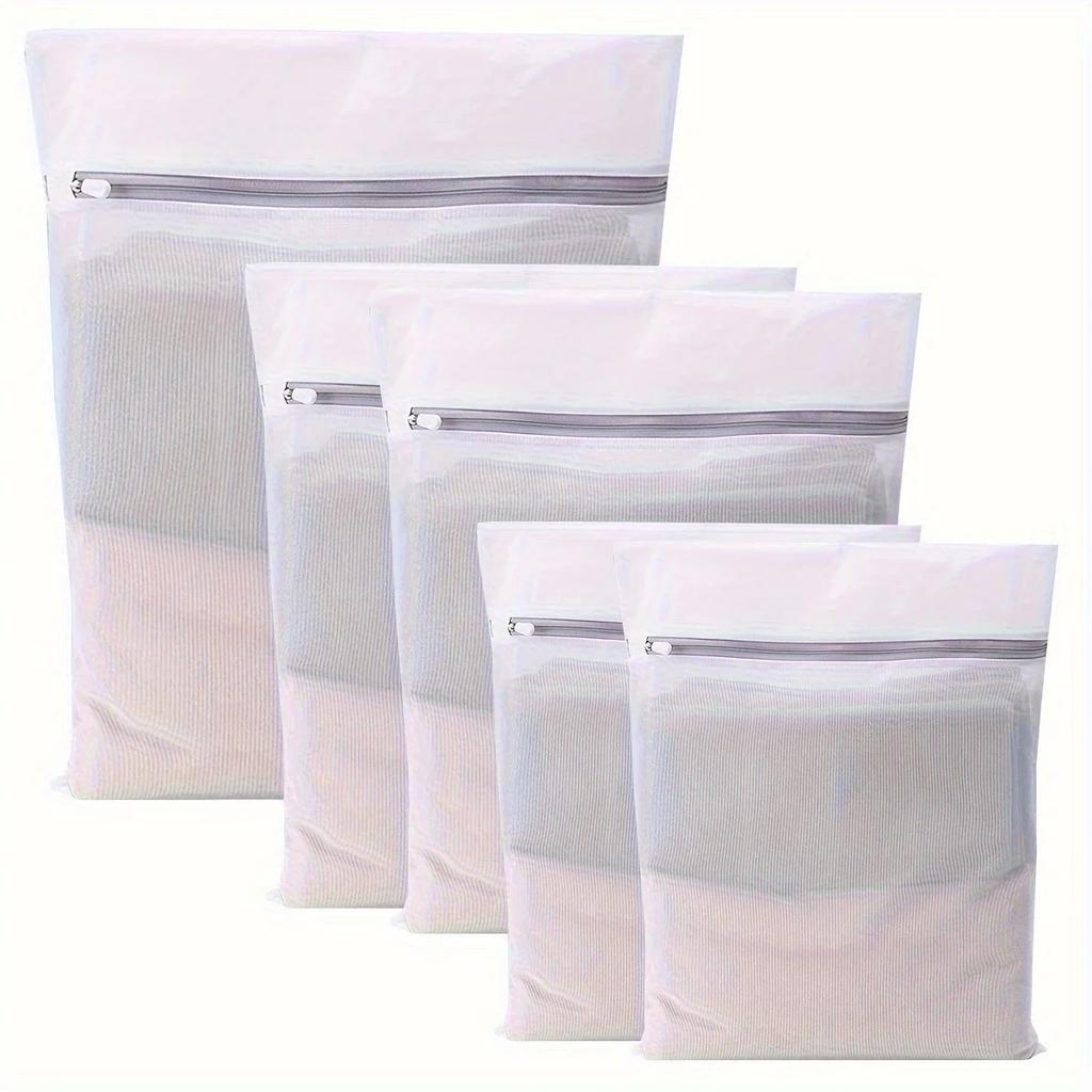 5/10Pcs Mesh Laundry Bags, Mesh Wash Bags, Durable Mesh Structure with Strong Zipper, Suitable for Underwear, Delicate Clothes
