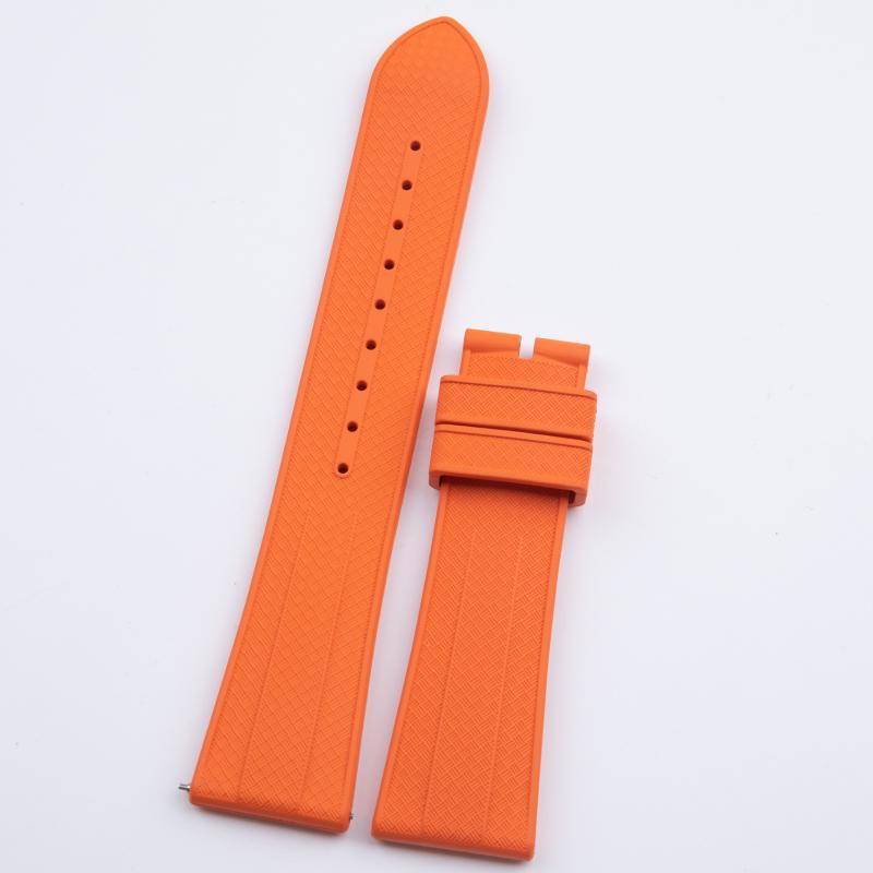 Imported Fluororubber Watchband Soft FKM Rubber Watch Band 20/22mm Wristband Folding Pin Buckle Fit For Patek Philippe Watchband