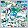 50 Waterproof Cartoon Graffiti Stickers for Suitcases, Scooters, and Tablets - Global Warming Theme