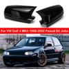 Para vw golf 4 mk4 1998-2002 passat b5 jetta carro retrovisor espelho lateral capa adesivo asa tampa da porta exterior caso guarnição de carbono auto