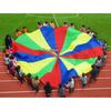 Parachute de jeu arc-en-ciel de 4 mètres pour enfants, Jouet d'activité de groupe en plein air, Jeu de parachute pour préscolaires, Fêtes, Cours de gymnastique, Matériau en nylon