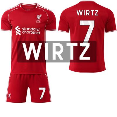 2025-26 Liverpool Home Jersey #11 Jota #11 Salah #7 Wirtz Football Jerseys
