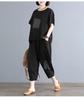 2025 Casual Plus-Size Summer Two-Piece Set: Loose Short-Sleeved Top & Trousers