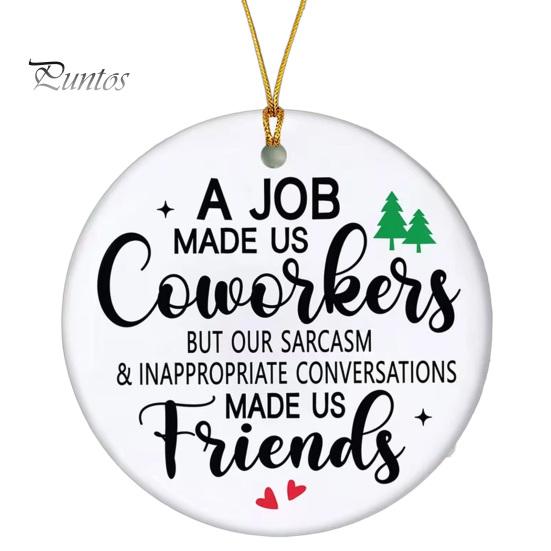 Acrylic Round Pendant Decorations 2D Christmas Hanging Ornaments, Santa Snowflake Reindeer Festive Party Supplies for Tree Decorations, Reusable