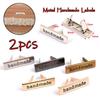 2pcs DIY Sewing Craft Accessories Metal Handmade Labels Tags Hand Made Printed Label for Clothes Jeans Shoes Bags