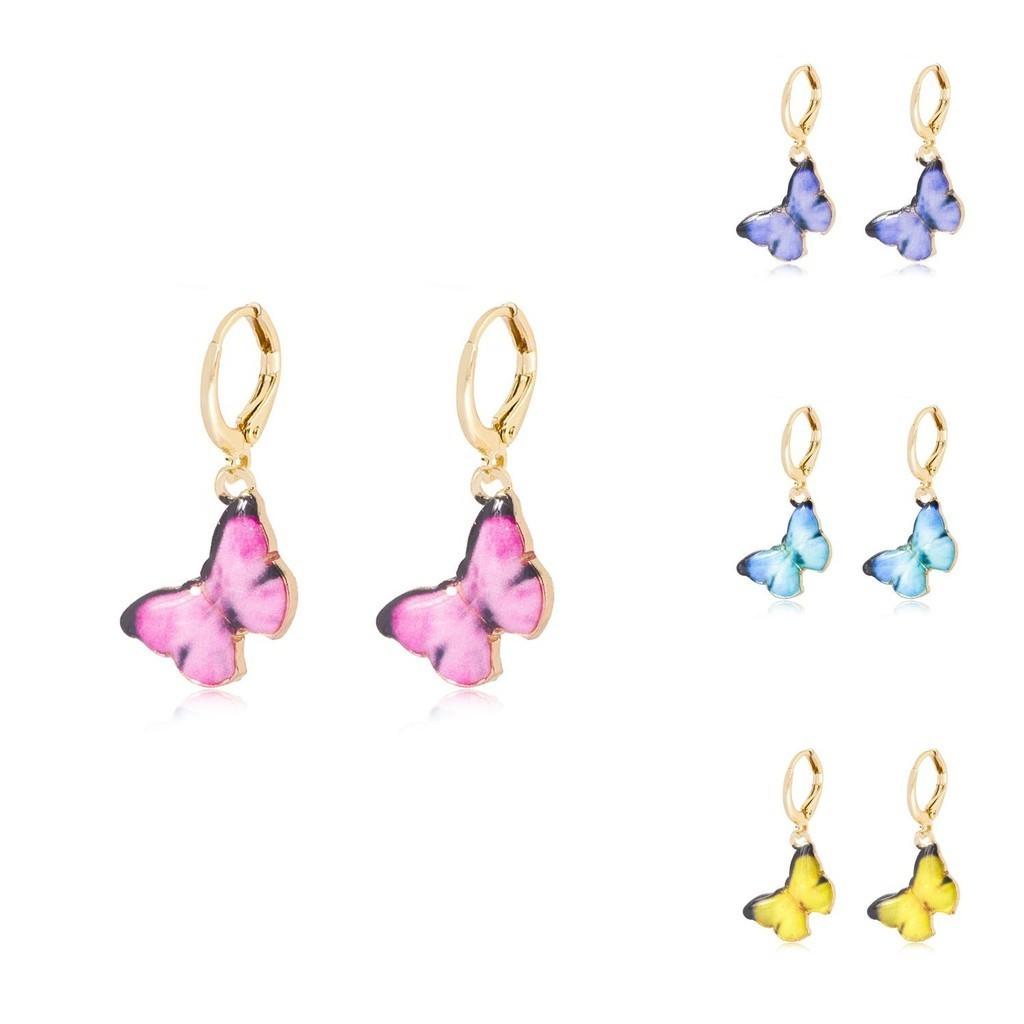 Butterfly Alloy Unique Drop Earrings Fashionable Metal Jewelry Ideal Gifts For