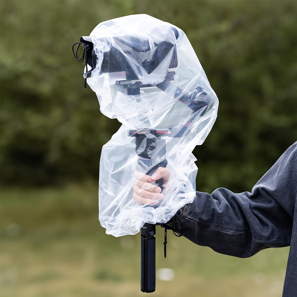JJC Camera Rain Cover for Video and DSLR Outdoor Dimensions x x Compatible with DJI RS 3 RS 3 RS 3 Zhiyun Mini Tripod and Nikon Cameras of
