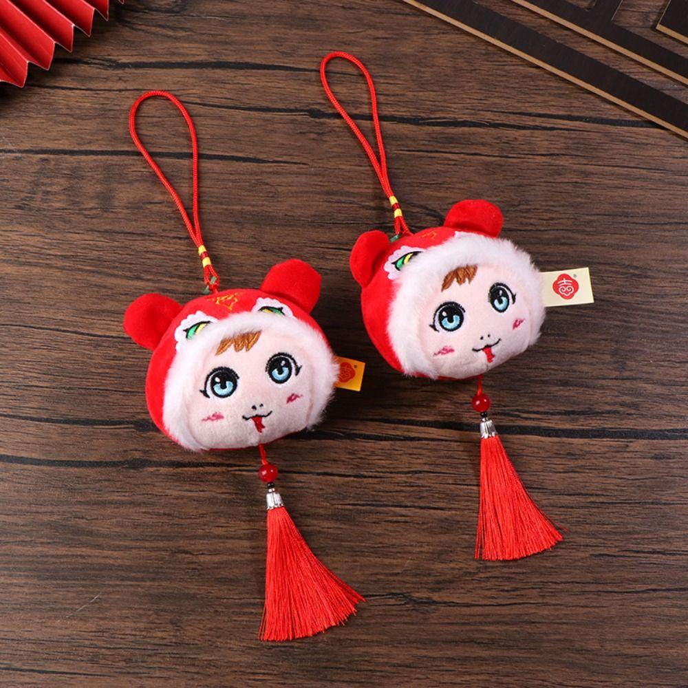 Handmade Snake Keychain Pendants Cartoon Zodiac Snake Mascot Spring Festival