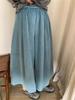 Korean Style Slimming Wide-Leg Corduroy Wool Pants for Women