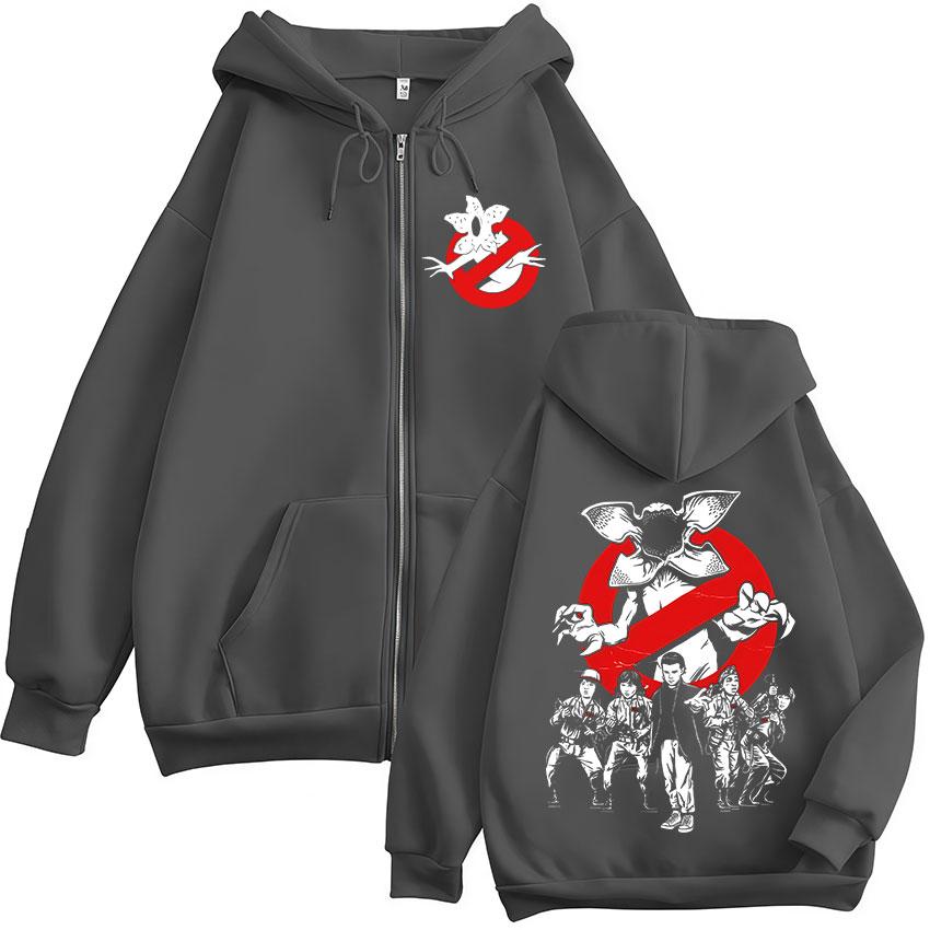 Eddie Munson Eleven Demogorgon Fiore Cannibale Felpe con Zip Uomo Donna Moda Felpe con Cappuccio e Zip Giacca Felpa Casual