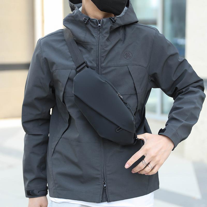 Bolsa de Cintura Masculina Minimalista para Esportes ao Ar Livre, Corrida, Jogging, Homem, À Prova d'Água, Pochete Estilosa Transversal, Cinto Bolsa de Cintura para Homens AVE