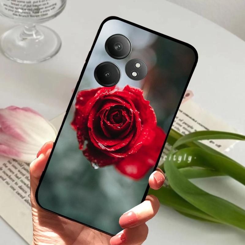 For Realme GT 6 GT6 Case Shockproof Soft TPU Silicone Phone Cover For Realme GT 6T Capa Realme GT6 GT6T Cartoon Matte Bumper